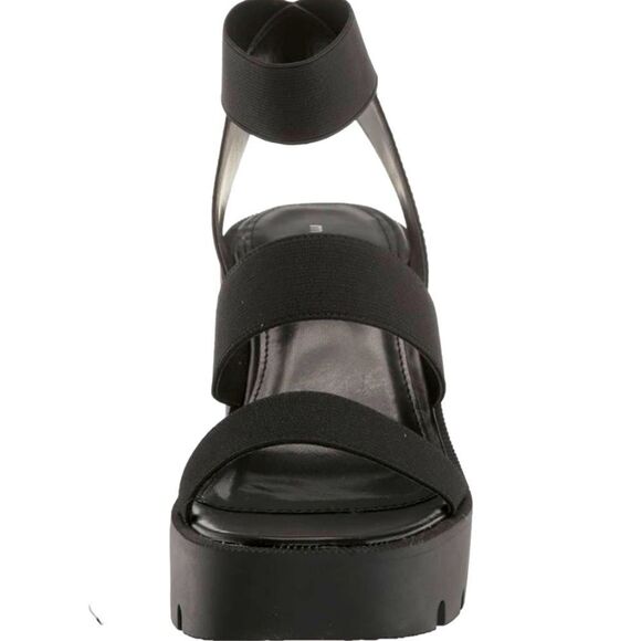 MADDEN GIRL Temple Heel Sandal Woman Size 9.5 Black Lug Sole Block Platform NEW - Picture 8 of 9